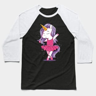 Unicorn Ballerina Kids Girls Gift For Ballet Dancer Baseball T-Shirt